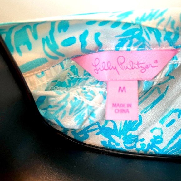 Lilly Pulitzer Elsa Top resort White La Via Loca Blouse - Picture 4 of 5
